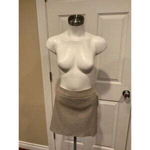 Armani Collezioni Tan Textured Mini Skirt, Size 12